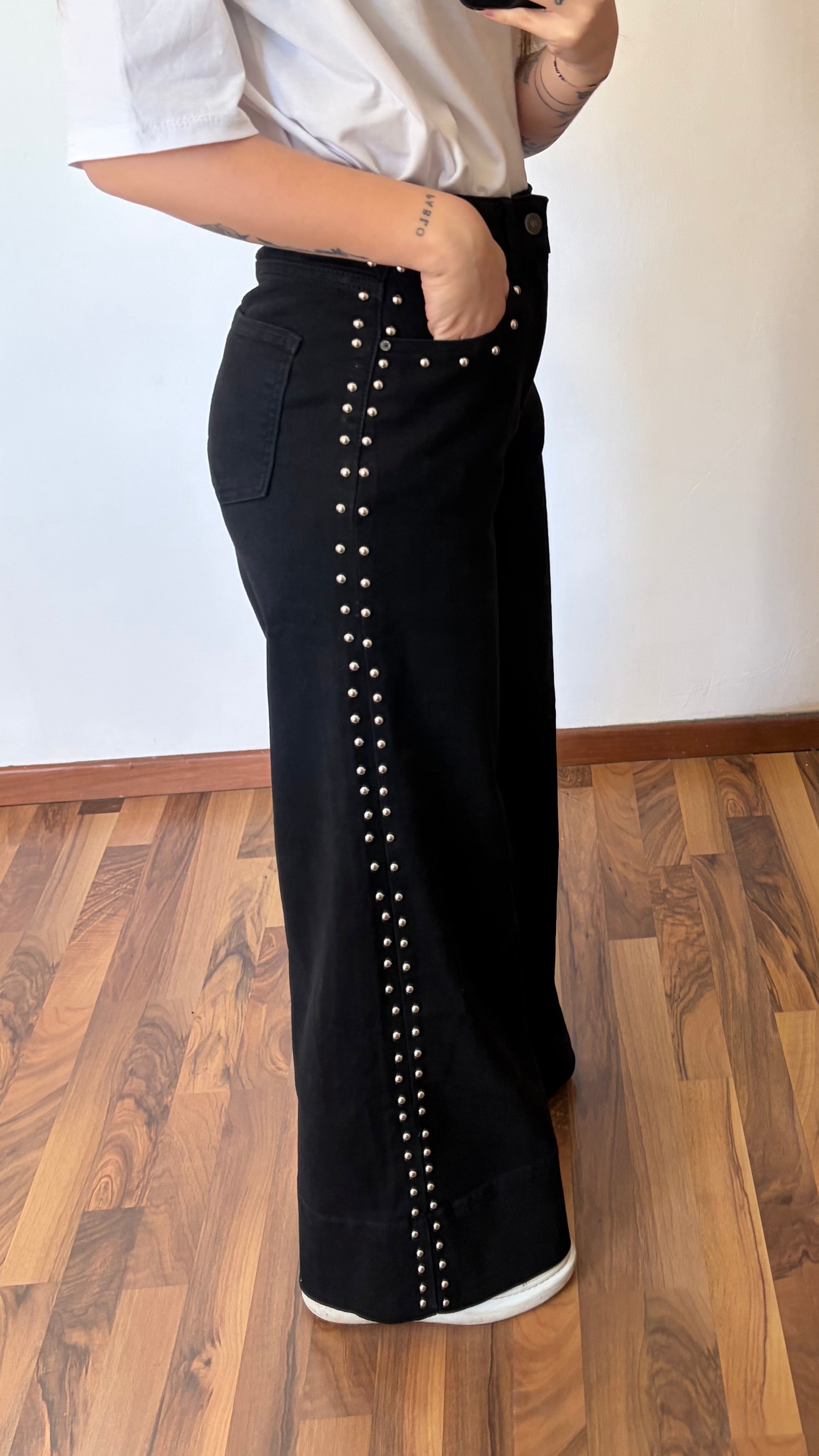 Jeans Anima Nera con Borchie