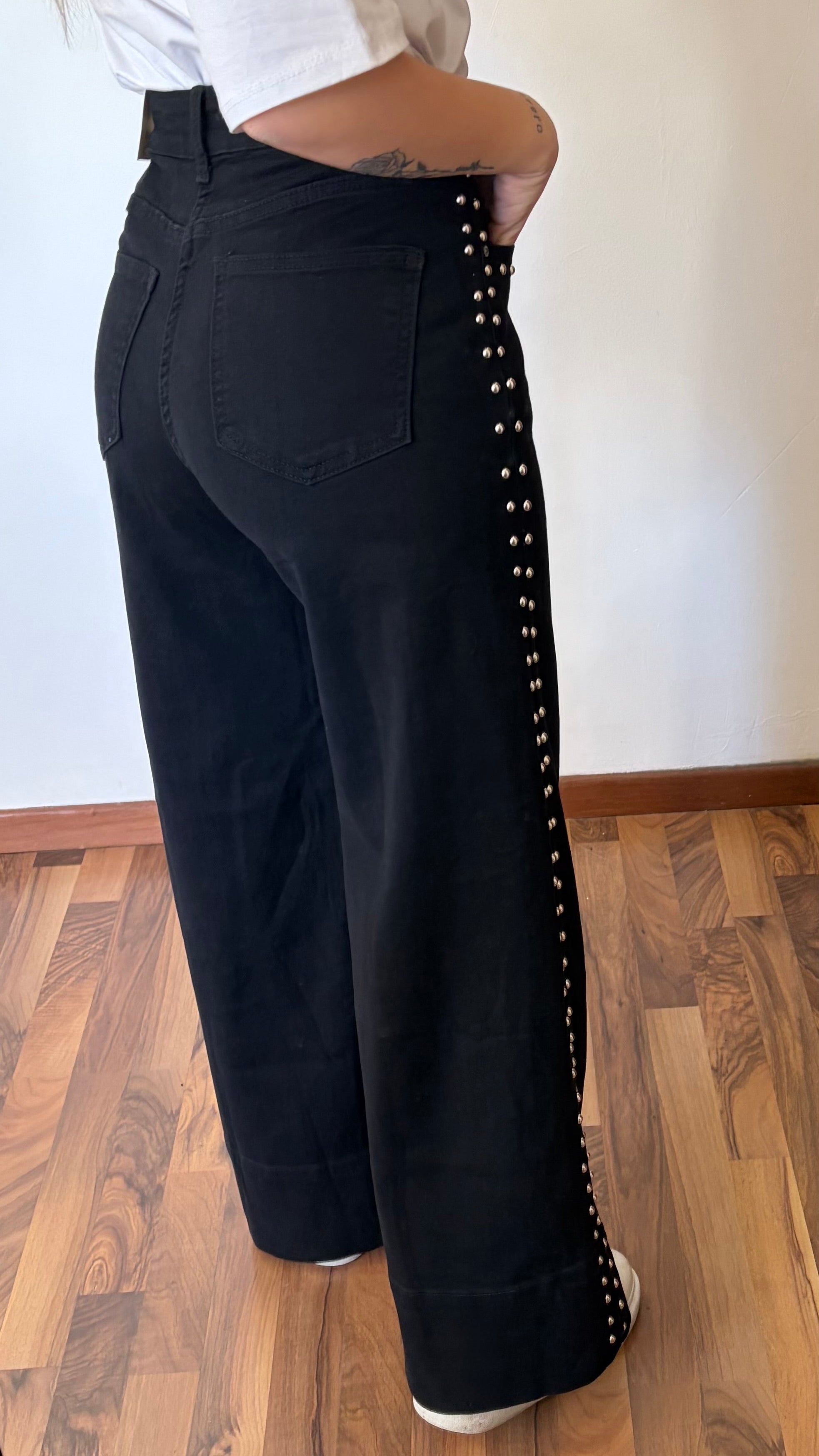 Jeans Anima Nera con Borchie